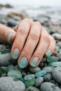 frosted-sea-glass-nail-art-trend