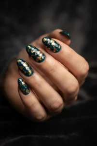 gold-leaf-foil-flakes-deep-teal-gel-nails_converted