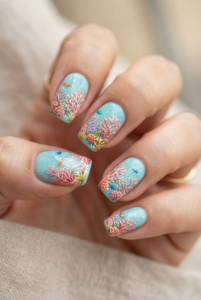 hand-painted-coral-reef-nails-aqua-base