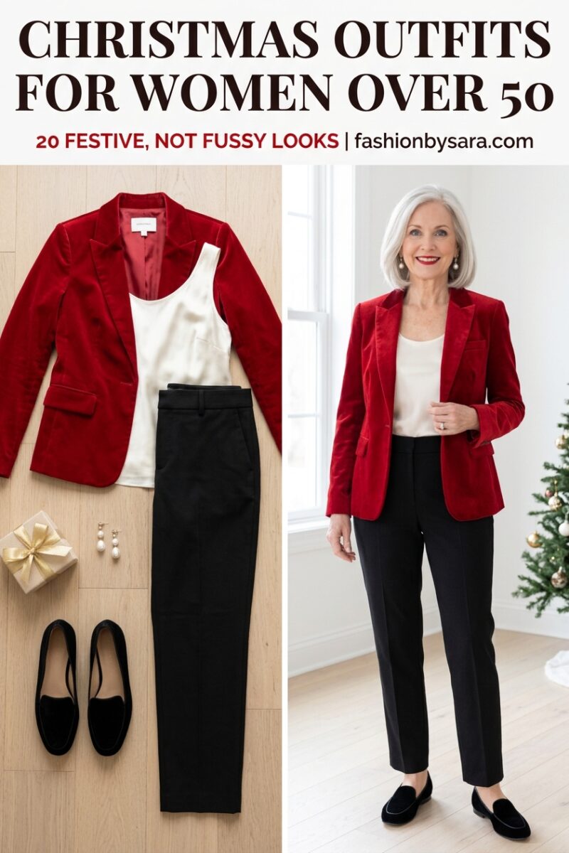 20 Christmas Outfits for Women Over 50 (Festive Without Trying Too Hard)