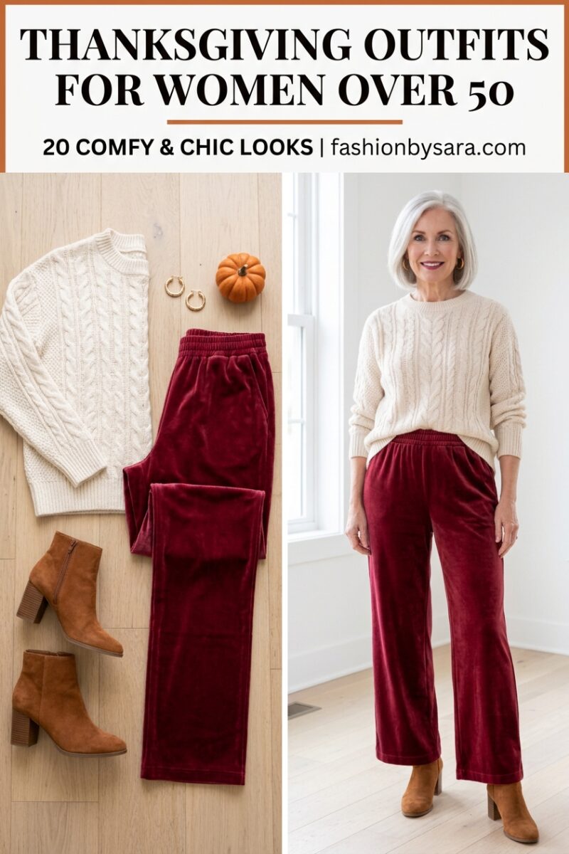 20 Thanksgiving Outfits for Women Over 50 (Comfortable and Chic for Dinner)