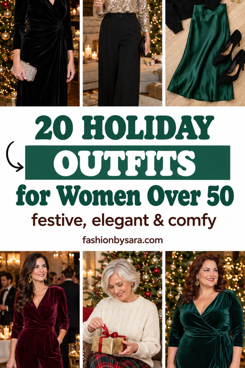 20 Holiday Outfits for Women Over 50 (Festive, Elegant and Comfortable)
