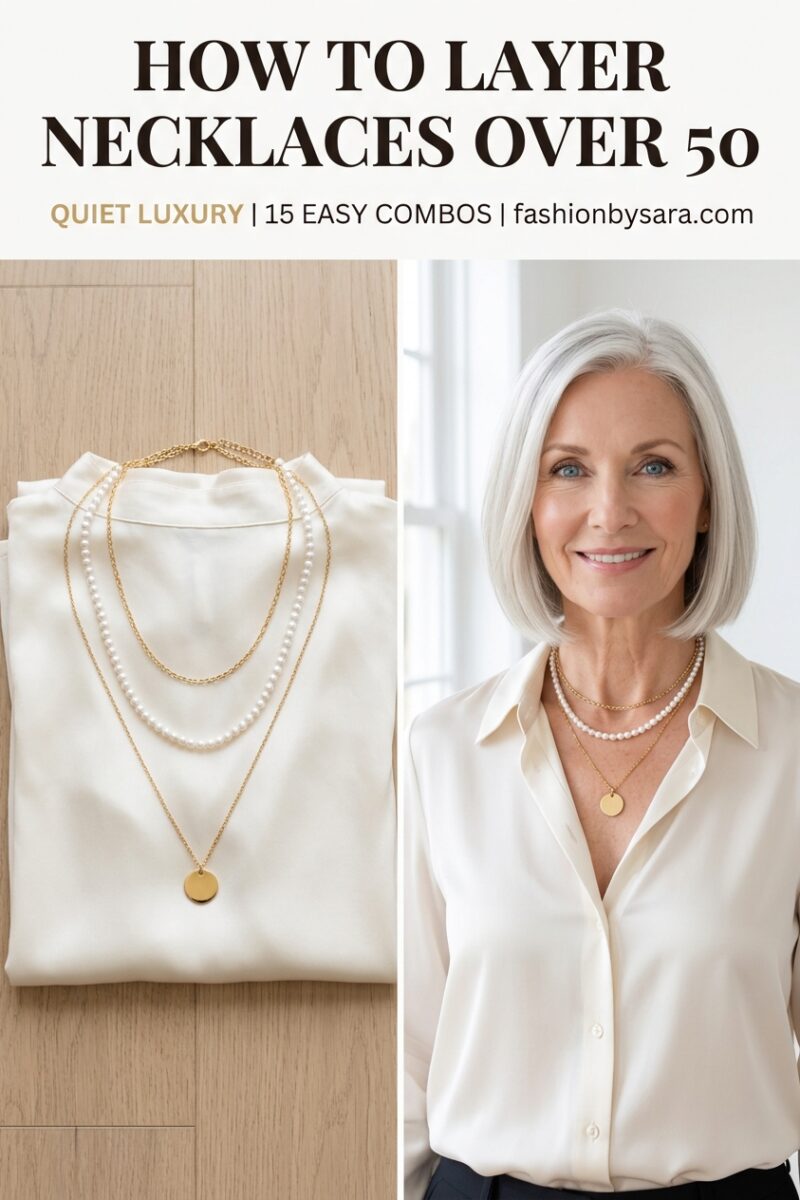 How to Layer Necklaces Over 50 for a Quiet Luxury Look (15 Easy Combinations)