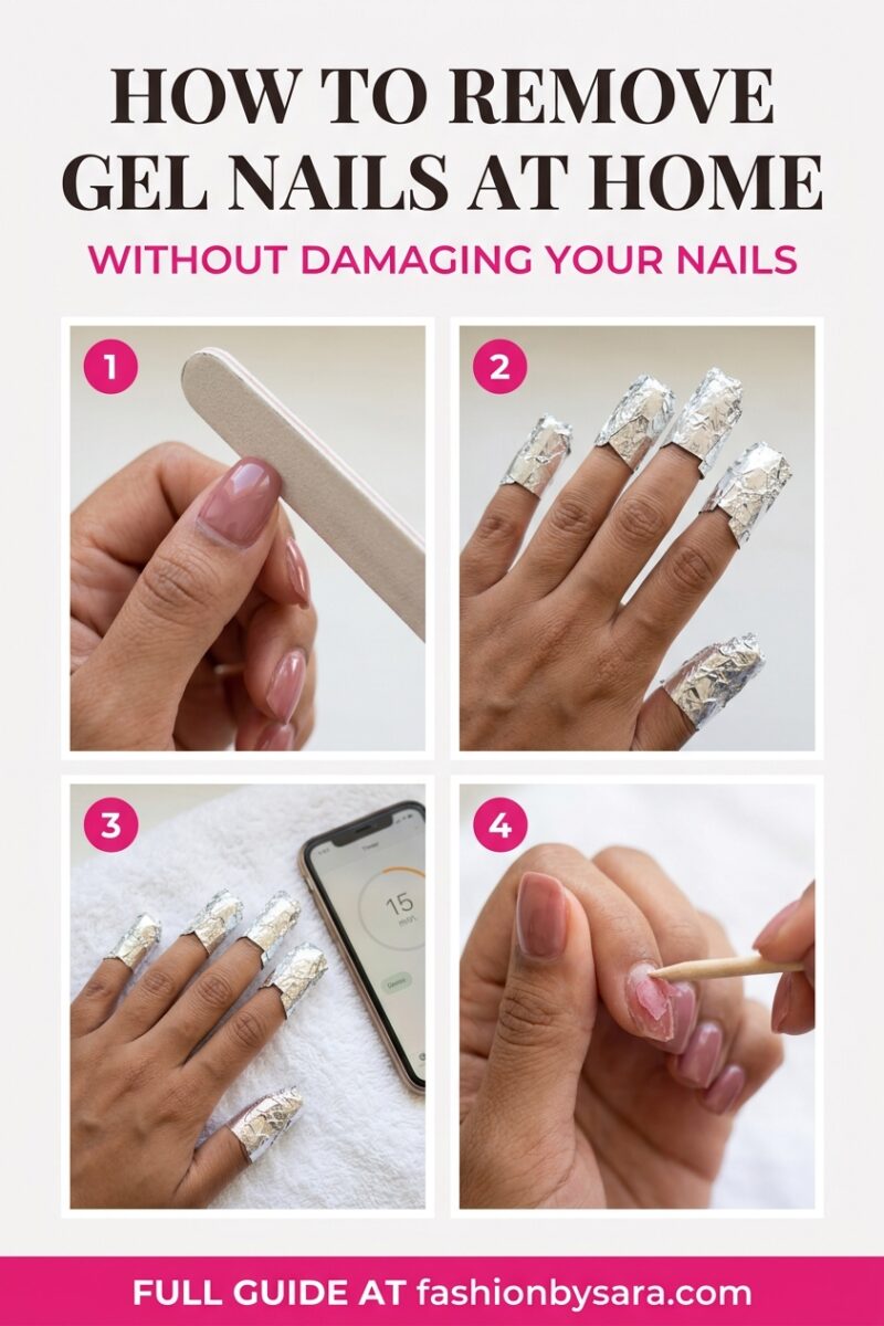 How to Remove Gel Nails at Home Without Damaging Your Nails (Step by Step)